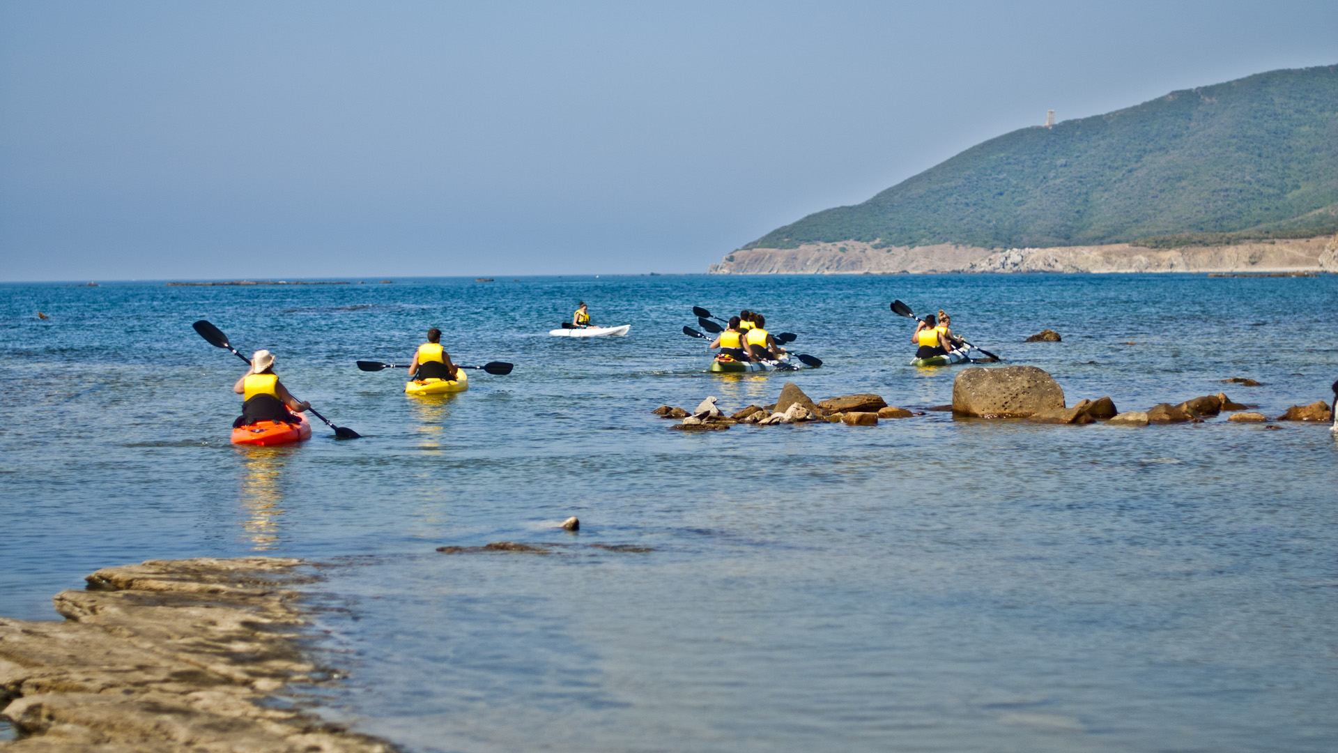 Kayaking in the straight of gibraltar
